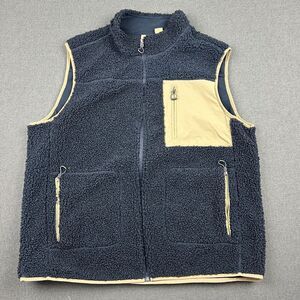 Telluride Clothing Company Vest Mens XXL Sherpa Blue Pockets Full‎ Zip Pile